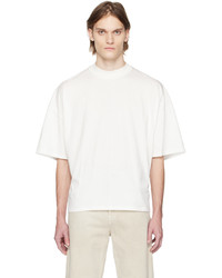 weißes Strick T-Shirt mit einem Rundhalsausschnitt von The Row