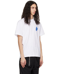 weißes Strick T-Shirt mit einem Rundhalsausschnitt von JW Anderson