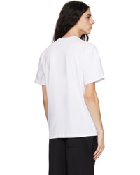 weißes Strick T-Shirt mit einem Rundhalsausschnitt von JW Anderson
