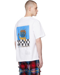 weißes Strick T-Shirt mit einem Rundhalsausschnitt von Charles Jeffrey Loverboy