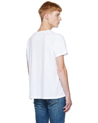 weißes Strick T-Shirt mit einem Rundhalsausschnitt von Nili Lotan