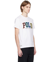 weißes Strick T-Shirt mit einem Rundhalsausschnitt von Polo Ralph Lauren