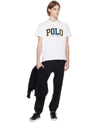 weißes Strick T-Shirt mit einem Rundhalsausschnitt von Polo Ralph Lauren