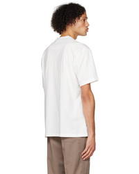 weißes Strick T-Shirt mit einem Rundhalsausschnitt von Y-3