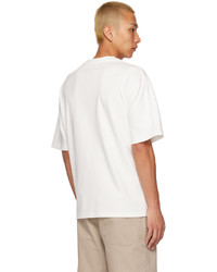 weißes Strick T-Shirt mit einem Rundhalsausschnitt von Pottery