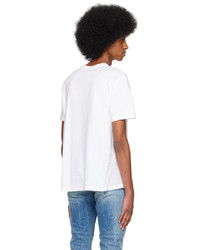 weißes Strick T-Shirt mit einem Rundhalsausschnitt von RtA