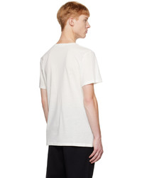 weißes Strick T-Shirt mit einem Rundhalsausschnitt von Jil Sander