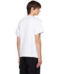 weißes Strick T-Shirt mit einem Rundhalsausschnitt von Burberry