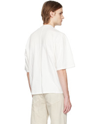 weißes Strick T-Shirt mit einem Rundhalsausschnitt von The Row