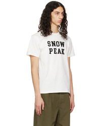 weißes Strick T-Shirt mit einem Rundhalsausschnitt von Snow Peak