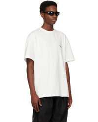 weißes Strick T-Shirt mit einem Rundhalsausschnitt von Ader Error