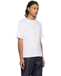 weißes Strick T-Shirt mit einem Rundhalsausschnitt von A.P.C.