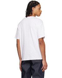 weißes Strick T-Shirt mit einem Rundhalsausschnitt von A.P.C.
