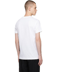 weißes Strick T-Shirt mit einem Rundhalsausschnitt von Burberry