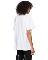 weißes Strick T-Shirt mit einem Rundhalsausschnitt von Comme Des Garcons Homme Plus