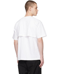 weißes Strick T-Shirt mit einem Rundhalsausschnitt von Master-piece Co