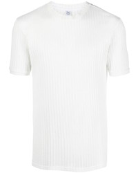 weißes Strick T-Shirt mit einem Rundhalsausschnitt von Winnie NY
