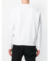 weißes Sweatshirt mit geometrischem Muster von MSGM