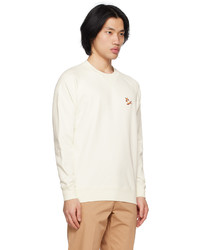 weißes Sweatshirt von MAISON KITSUNÉ