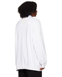 weißes Sweatshirt von Raf Simons