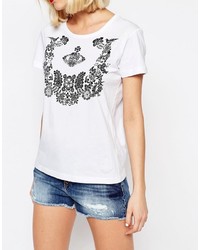 weißes T-shirt mit Blumenmuster von Vivienne Westwood