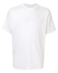 weißes T-Shirt mit einem Rundhalsausschnitt aus Netzstoff von Supreme