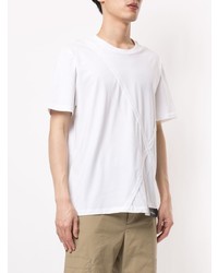 weißes T-Shirt mit einem Rundhalsausschnitt mit Argyle-Muster von 3.1 Phillip Lim