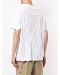 weißes T-Shirt mit einem Rundhalsausschnitt mit Argyle-Muster von 3.1 Phillip Lim
