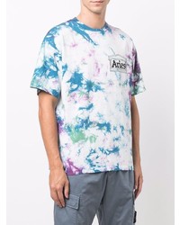 weißes Mit Batikmuster T-Shirt mit einem Rundhalsausschnitt von Aries