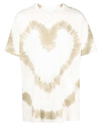 weißes Mit Batikmuster T-Shirt mit einem Rundhalsausschnitt von Givenchy