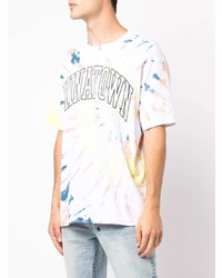 weißes Mit Batikmuster T-Shirt mit einem Rundhalsausschnitt von MARKET