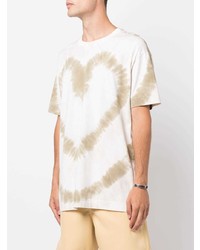 weißes Mit Batikmuster T-Shirt mit einem Rundhalsausschnitt von Givenchy