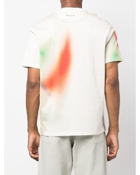 weißes Mit Batikmuster T-Shirt mit einem Rundhalsausschnitt von Paul Smith