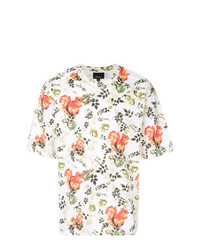 weißes T-Shirt mit einem Rundhalsausschnitt mit Blumenmuster von 3.1 Phillip Lim