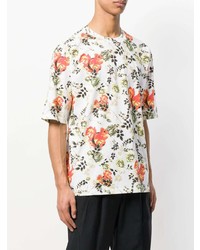 weißes T-Shirt mit einem Rundhalsausschnitt mit Blumenmuster von 3.1 Phillip Lim