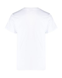 weißes T-Shirt mit einem Rundhalsausschnitt mit Blumenmuster von Iceberg