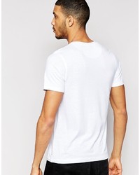 weißes T-Shirt mit einem Rundhalsausschnitt mit Blumenmuster von Jack and Jones