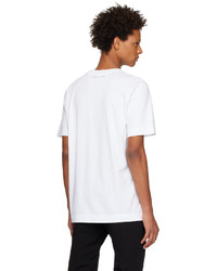 weißes T-Shirt mit einem Rundhalsausschnitt mit Blumenmuster von 1017 Alyx 9Sm