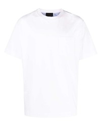 weißes T-Shirt mit einem Rundhalsausschnitt mit Flicken von Simone Rocha