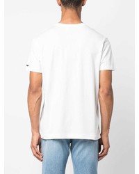 weißes T-Shirt mit einem Rundhalsausschnitt mit Paisley-Muster von Etro