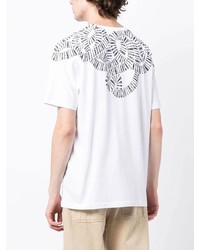 weißes T-Shirt mit einem Rundhalsausschnitt mit Schlangenmuster von Marcelo Burlon County of Milan