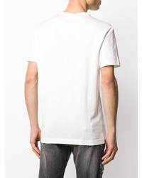 weißes T-Shirt mit einem Rundhalsausschnitt mit Sternenmuster von Dolce & Gabbana