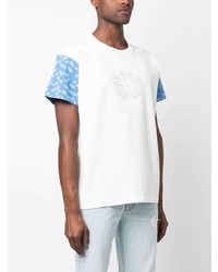 weißes T-Shirt mit einem Rundhalsausschnitt mit Sternenmuster von ERL