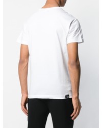 weißes T-Shirt mit einem Rundhalsausschnitt mit Sternenmuster von VERSACE JEANS COUTURE