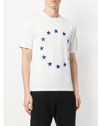 weißes T-Shirt mit einem Rundhalsausschnitt mit Sternenmuster von Études