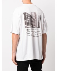 weißes T-Shirt mit einem Rundhalsausschnitt von Song For The Mute