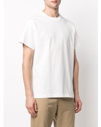 weißes T-Shirt mit einem Rundhalsausschnitt von Jil Sander