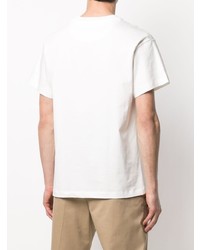 weißes T-Shirt mit einem Rundhalsausschnitt von Jil Sander