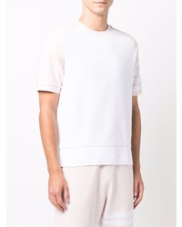 weißes T-Shirt mit einem Rundhalsausschnitt von Thom Browne