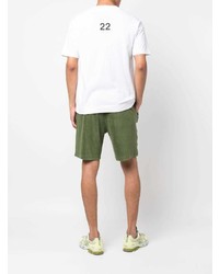 weißes T-Shirt mit einem Rundhalsausschnitt von Stone Island